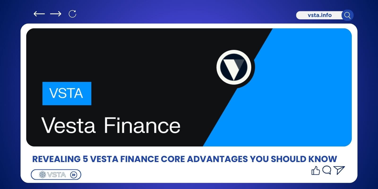 Vesta Finance core advantages